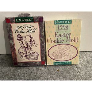 Vintage Longaberger Cookie Molds from 1995 and 1996 Bunny Molds #529
